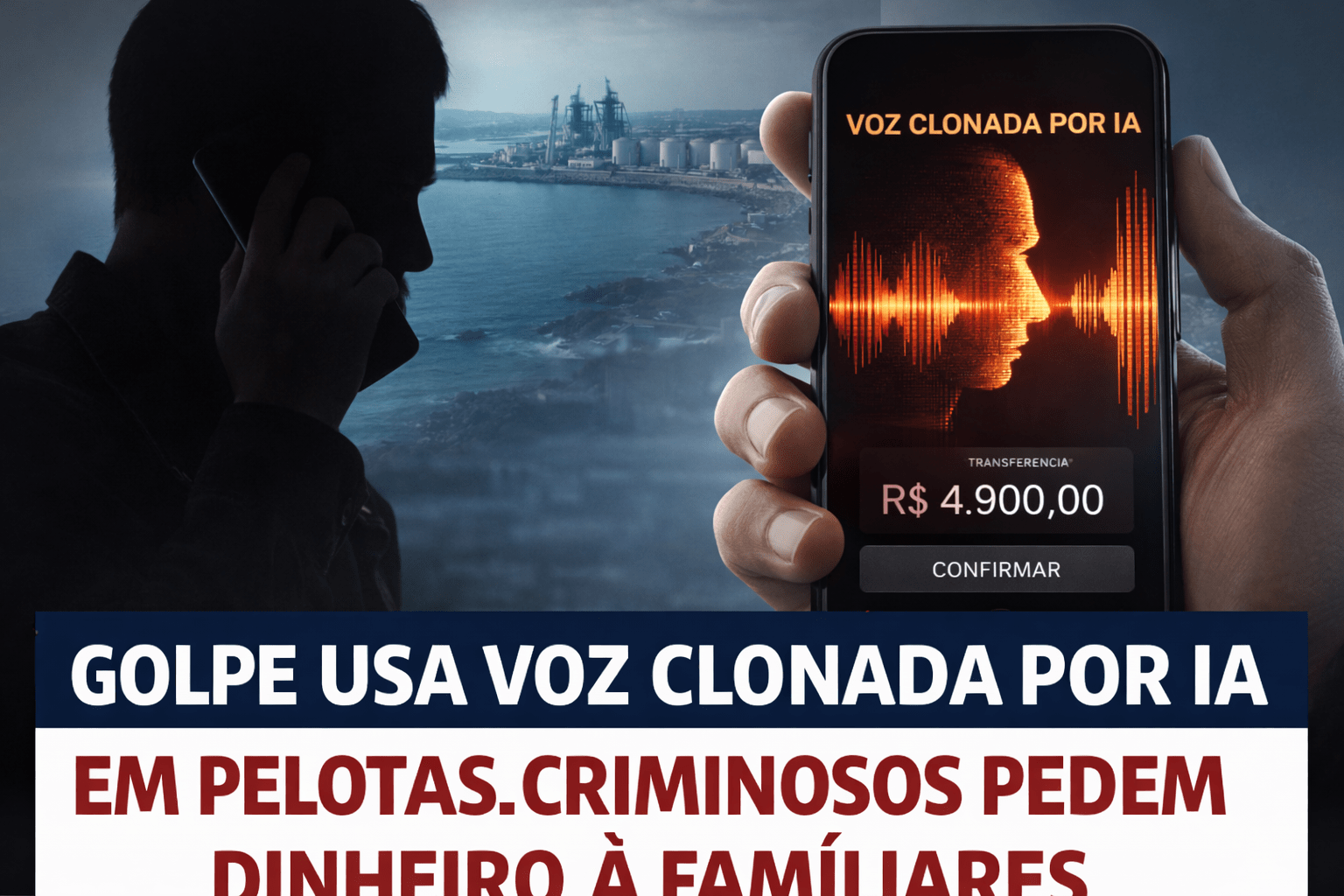 Golpe com voz clonada por IA preocupa moradores de Pelotas