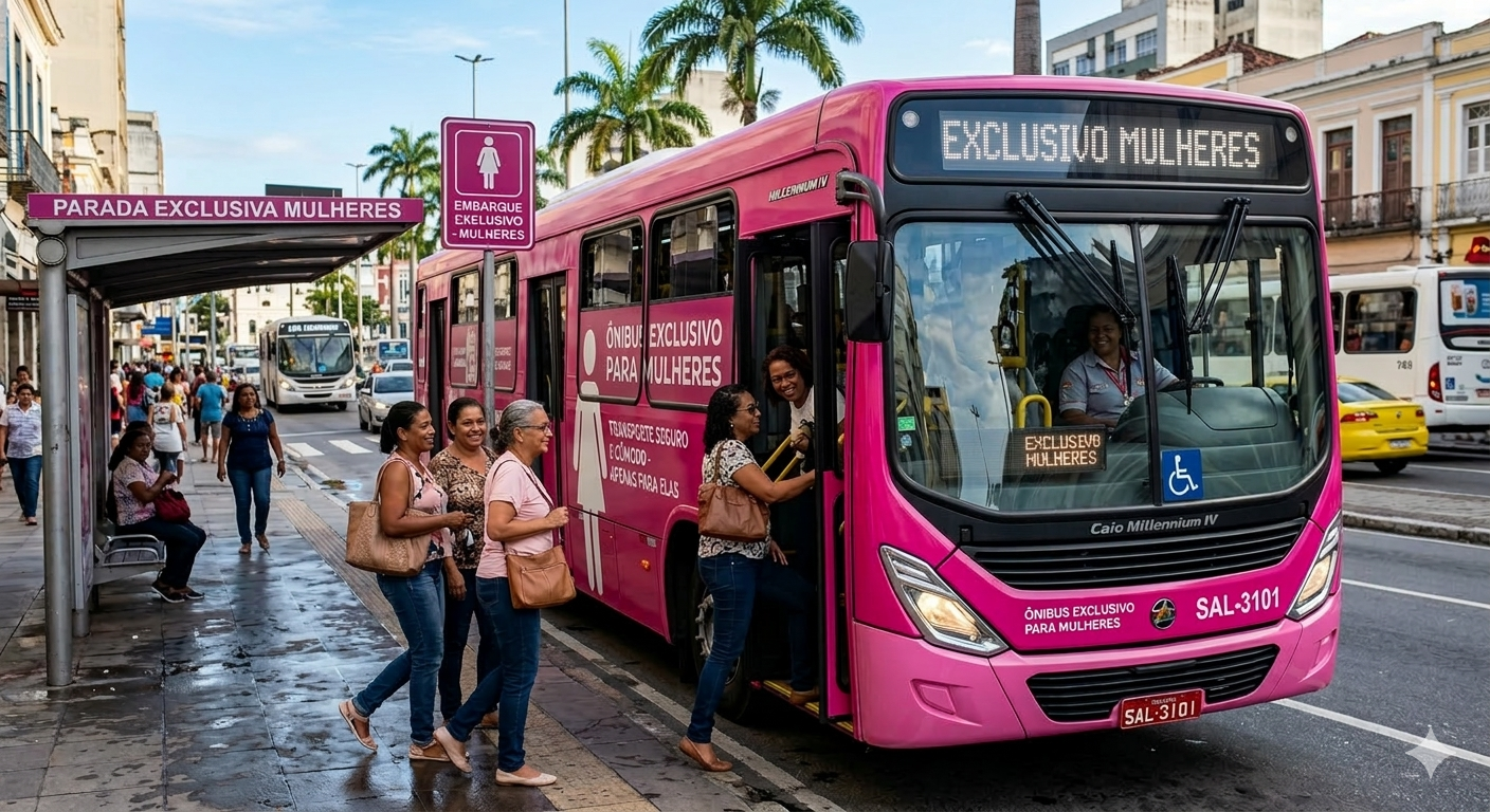 Maceió anuncia ônibus exclusivos para mulheres para combater assédio