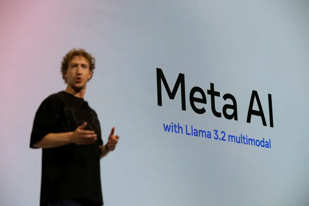 Mark Zuckerberg, faz um discurso durante o evento anual Meta Connect, na sede da empresa em Menlo Park, Califórnia, EUA, em 25 de setembro de 2024.