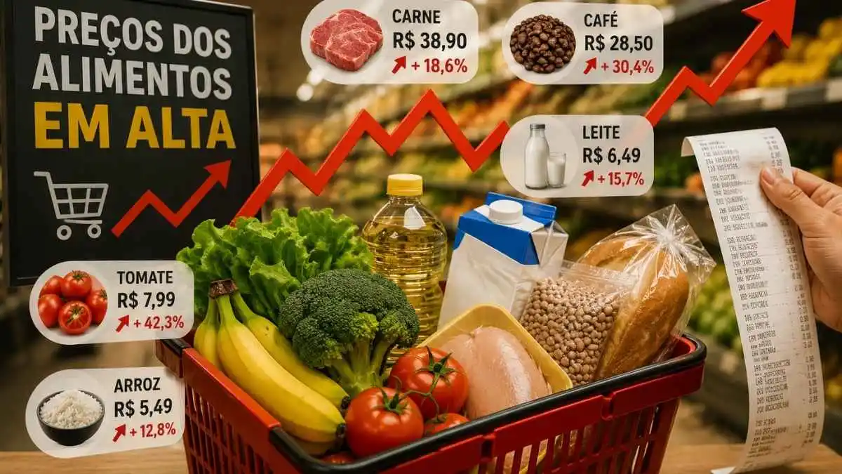 Por que os alimentos ficaram mais caros em 2026? Entenda os fatores que explicam a alta dos preços e o impacto no orçamento das famílias.