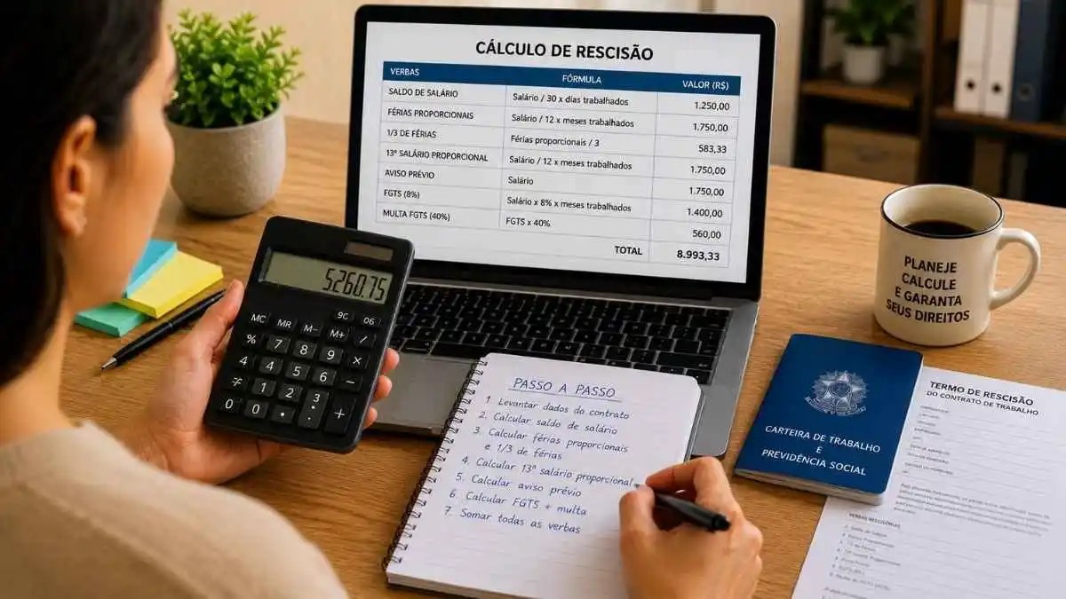 Como calcular a rescisão trabalhista passo a passo