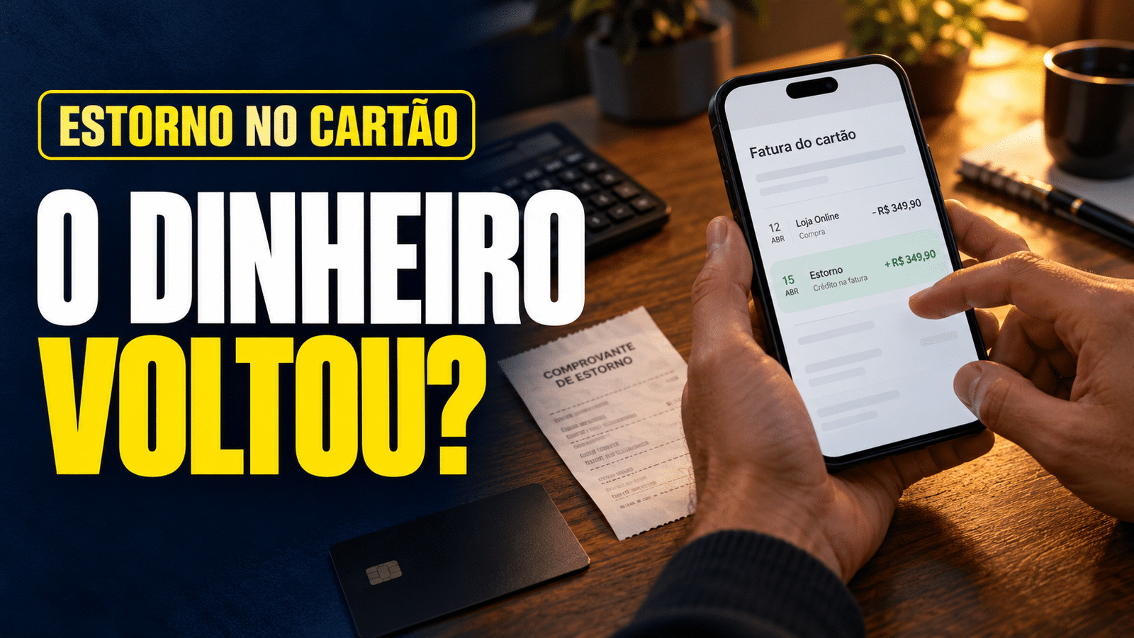 Saiba identificar o estorno no cartão, conferir valores na fatura e distinguir reembolso parcial, saldo credor e crédito provisório.